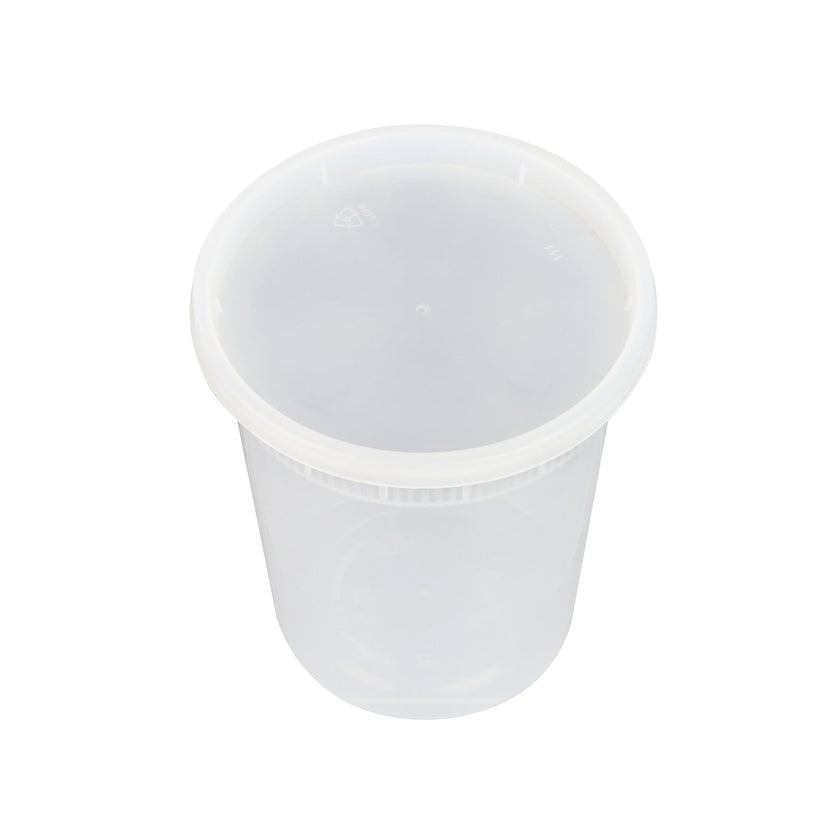 ภาชนะซุปพลาสติกใส Asporto 32 oz พร้อมฝา